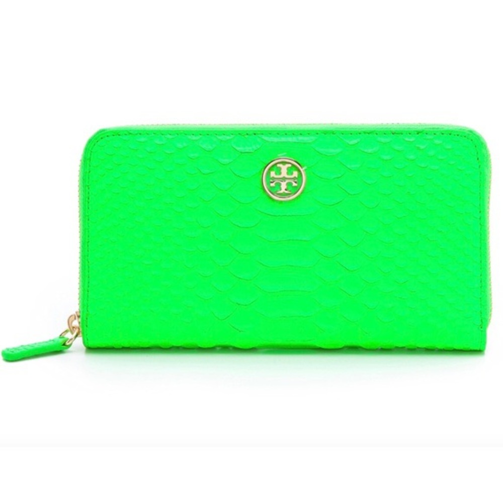 Tory Burch Neon Green Wallet